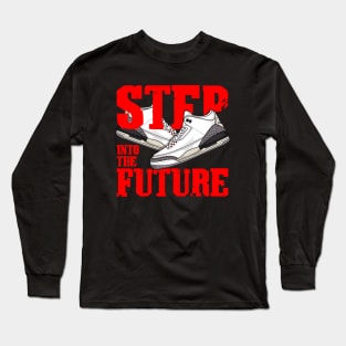 AJ 3 Retro White Cement Sneaker Long Sleeve T-Shirt